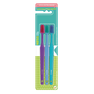2581 KESS PACK 3 ESCOVAS DENT BASIC KIDS